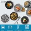 6PCS Tableware Phnom Penh Geometry Tableware 8/10 Inch Ceramic Dinner Plate Dish Porcelain Salad Plate Steak Serving Plate