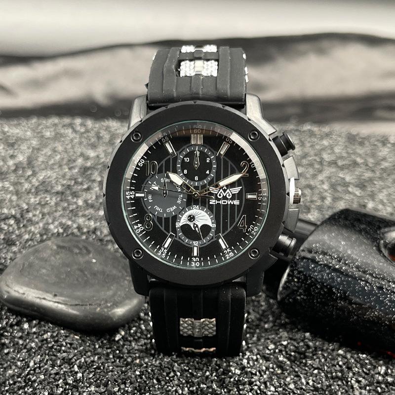 JYL Men's Watch Student Large Dial Business Silicone Strap