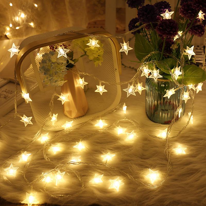 LED Mini Colorful String Lights Camping Atmosphere Lights Christmas Outdoor Garden Festival Decorative Lights Battery-Powered