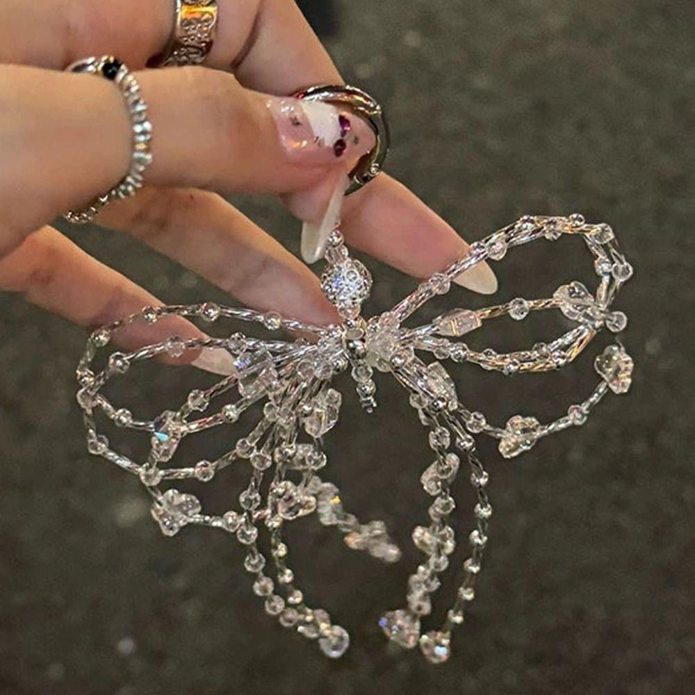 

Великий бант Бантик Ланцюжок для телефону Підвісний шнурок Шнурок для мобільного телефону Естетичний Намистовий Ремінець для телефону Чохол для телефону зелений