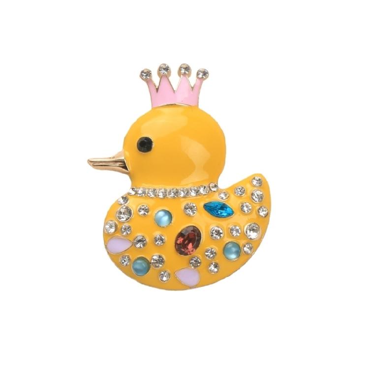 Lightweight Duck Brooch Crowns Rhinestones Embellishment Comfortable Garments Bags Hats Accessory With Crystals