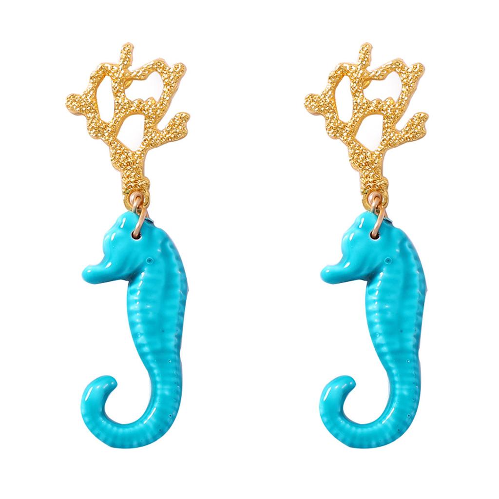 Summer Vitality, Tropical Style, Vivid Colors, Marine Life Earrings, Holiday Atmosphere, Women's Earrings