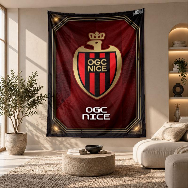 Decorative Tapestry,OGC Nice FC Printed Wall Art, Lightweight Wall Hanging For Bedroom Background
