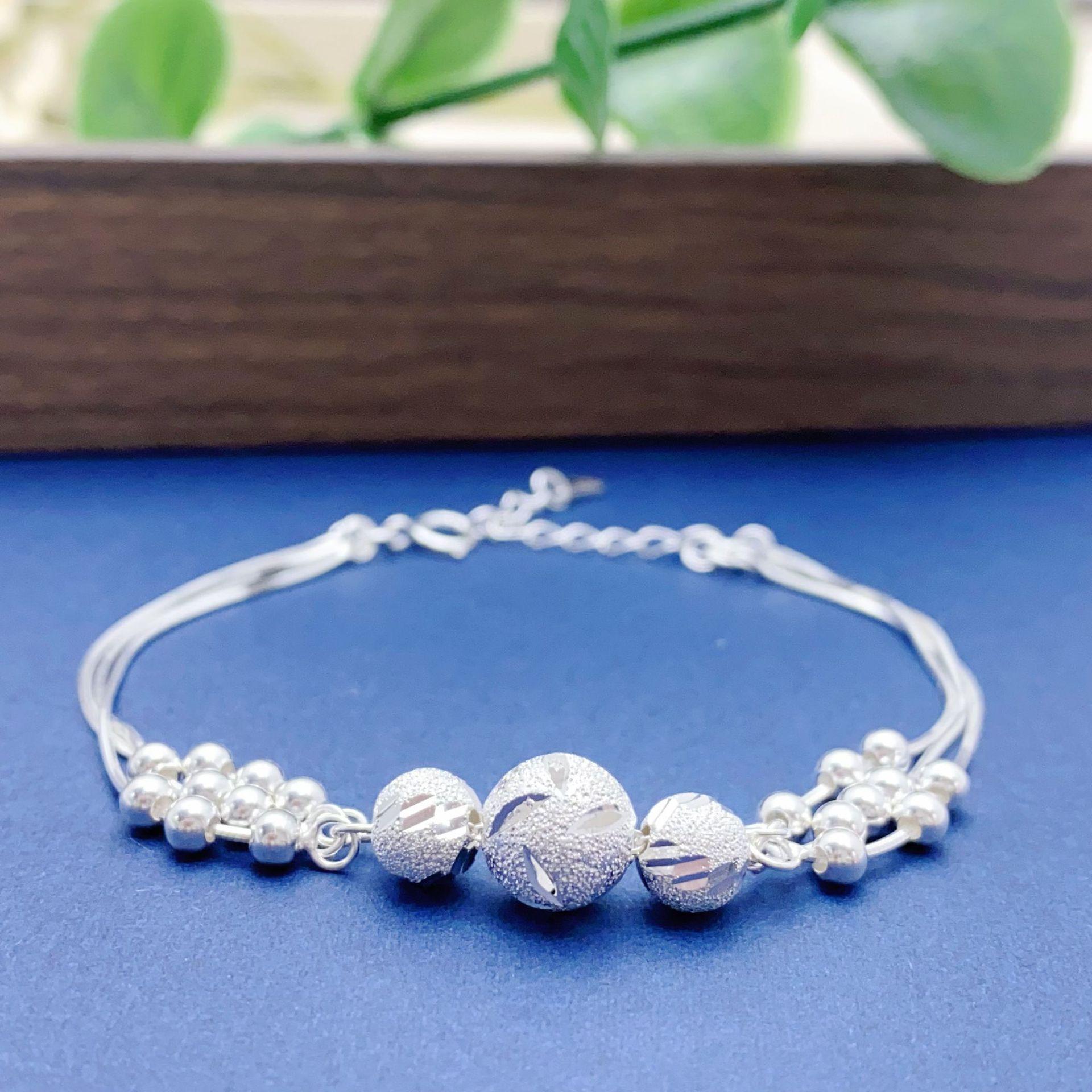 Simple, Fashionable, Versatile, Light Luxury Style Round Bead Women s Jewelry 17CM