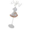 Jewelry Holder Display Necklace Earrings Storage Polyresin Doll Stand with Detachable BracketGrey 3