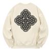 KAN6312 Kmc0121 Celtic Horus Fleece-Lined Sweatshirt - Cream