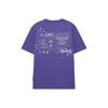 Li Ning Badfive Casual Round Neck Pullover Letter Print T-Shirt Men T-Shirts Purple AHSRB49-1