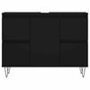 Bathroom Cabinet Black 80x33x60 Cm Particleboard