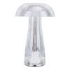 Desk Lamp Acrylic Rechargeable Cordless 3 Color Dimmable Touch Control Portable Mushroom Lamp for Be