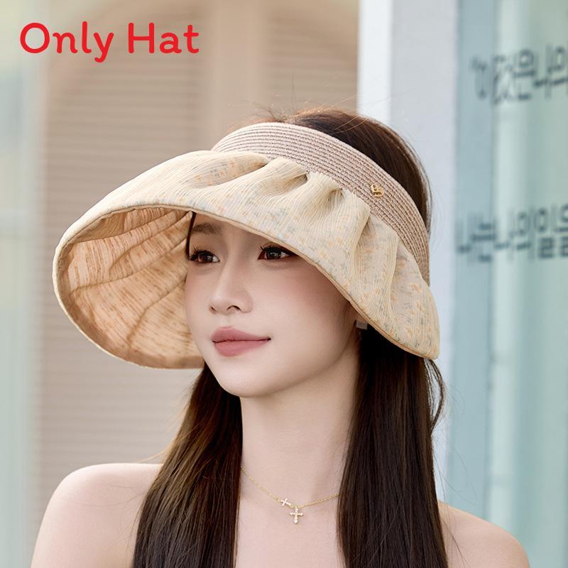 Ladies Foldable Sun Hat With Wide Brim And Adjustable Fit For Beach And Travel