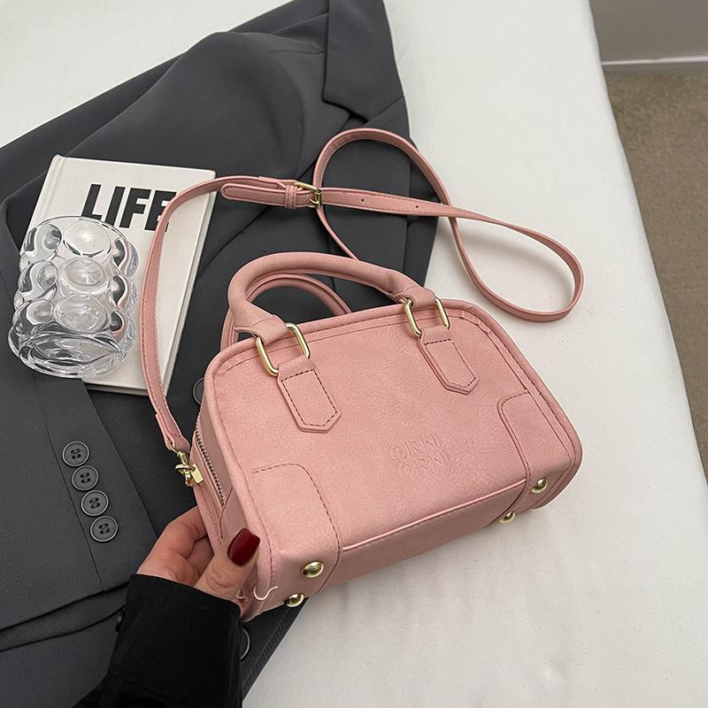 Trendy Small Pillow Bag for Women Solid Color Versatile Short Handle Handbags Spring New Zipper Crossbody Bags