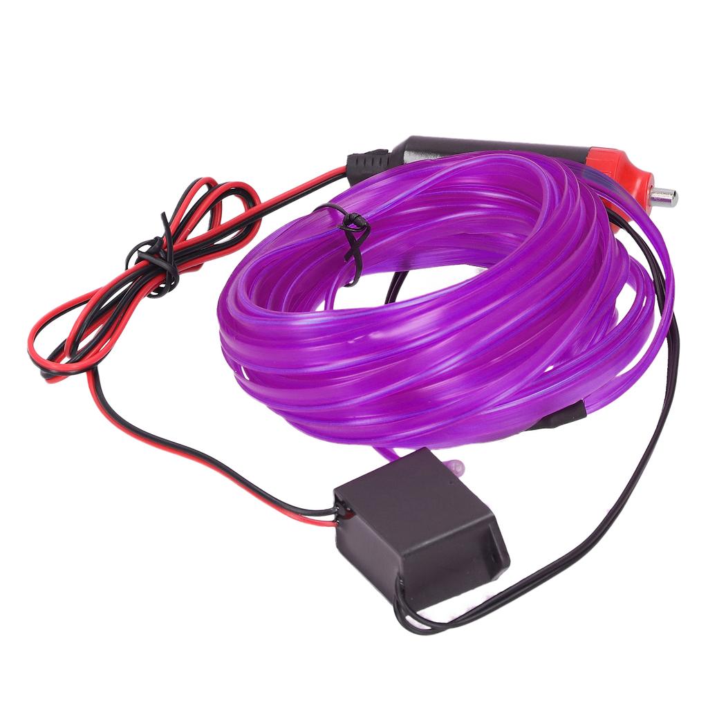 5m 16.4ft Auto LED Strip Cigarette Lighter Drive Luminous Ambient Car Interior Light DC 12VPurple