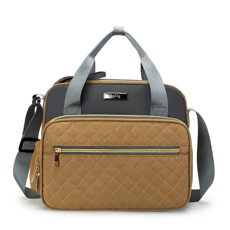Large Capacity Cross-Border Multi-functional Mummy Bag: Stylish European & American Outdoor Insulated Travel Handbag хаки
