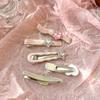 5/6Pcs Sweet Galaxy Pink Hairpins Heart Shape Barrettes Fashion Hair Accessories  for Women Girls