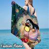 Custom Name Little Mole Beach Towel - Soft, Ultra-Absorbent Microfiber, Lightweight, Perfect for Beach, Parties, Travel, Camping