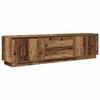 VidaXL Meuble TV avec éclairage LED vieux bois 193,5x41x50 cm, support TV, meuble télé, meuble multimédia, banc TV, meuble 3328442