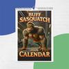 Nástěnný kalendář 2026 Vtipný fitness kalendář Sasquatch 12měsíční kalendář Humorný dárkový předmět s tématikou posilovny pro muže, fanoušky kryptidů, milovníky fitness