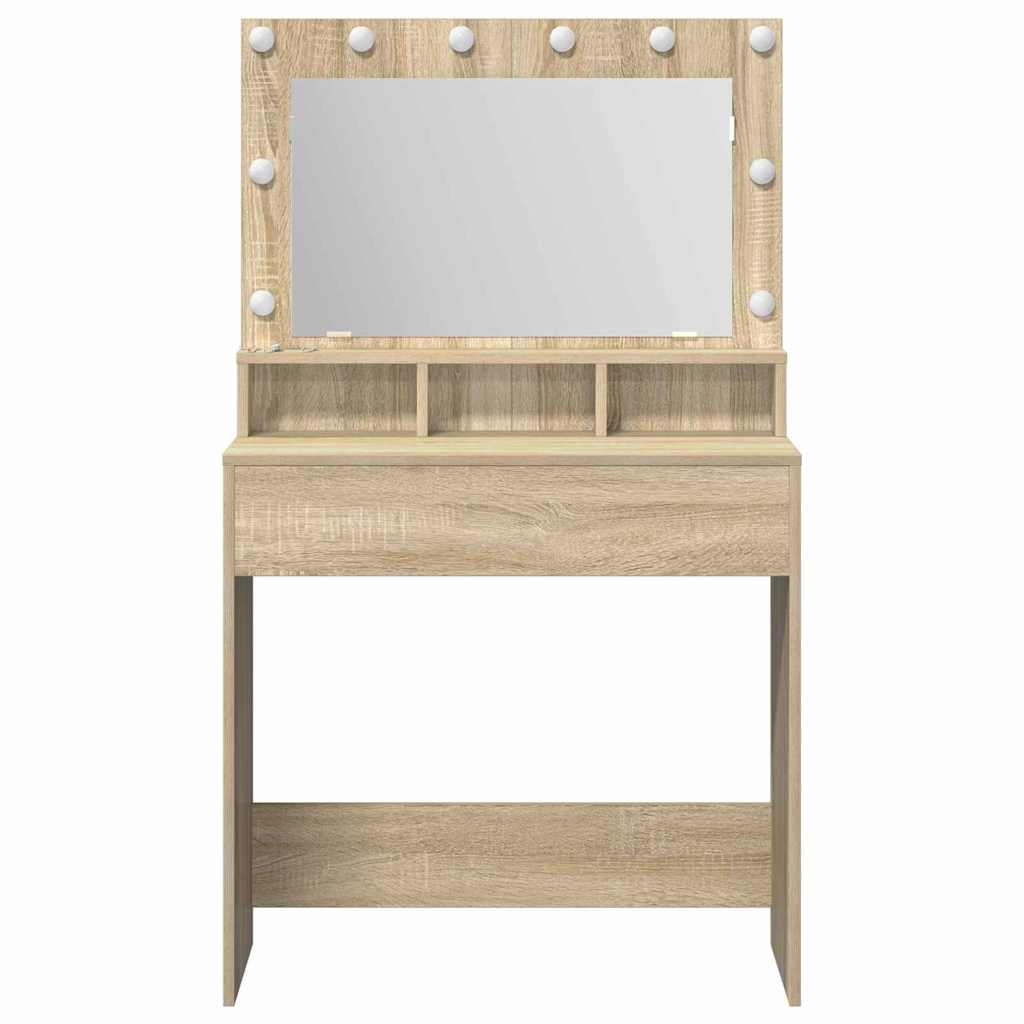Makeup Table in Sonoma Oak 75.5 x 41 x 135 cm Particleboard