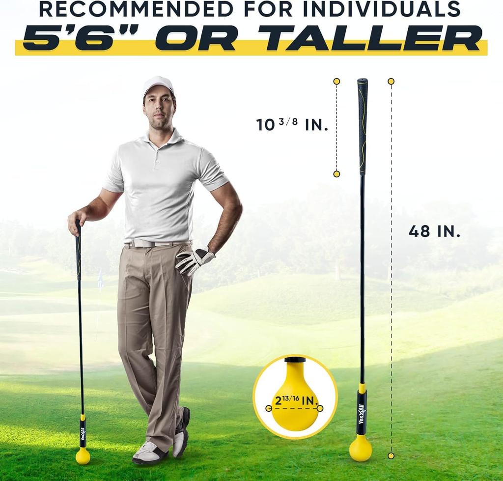 Yes4All 48 Zoll Golfschwungtrainer, Golfübungs-Schwungkorrektur, Gelb, japanischer Import [Reguläres Produkt]