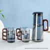 High Borosilicate Glass Cold Brew Kettle Set - Large Capacity, Heat Resistant, Household Pitcher & Cups