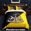 Newcastle United Football Design Bed Bedding Set 1 Duvet Cover + 2 Pillowcases Soft Breathable Household Bed Linens