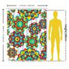 Colorful Boho Mandala Shower Curtain Multicolored Floral Bathroom Decor For Home Living Room Waterproof Fabric With Hook Rings S