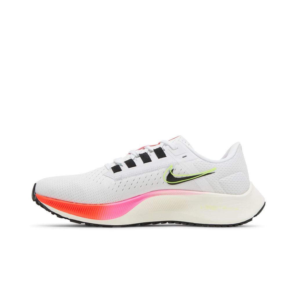 Nike Womens Air Zoom Pegasus 38 'Rawdacious' (women's sizes) White / Football Grey / Pink Blast / Black Running Shoes DJ5401 100