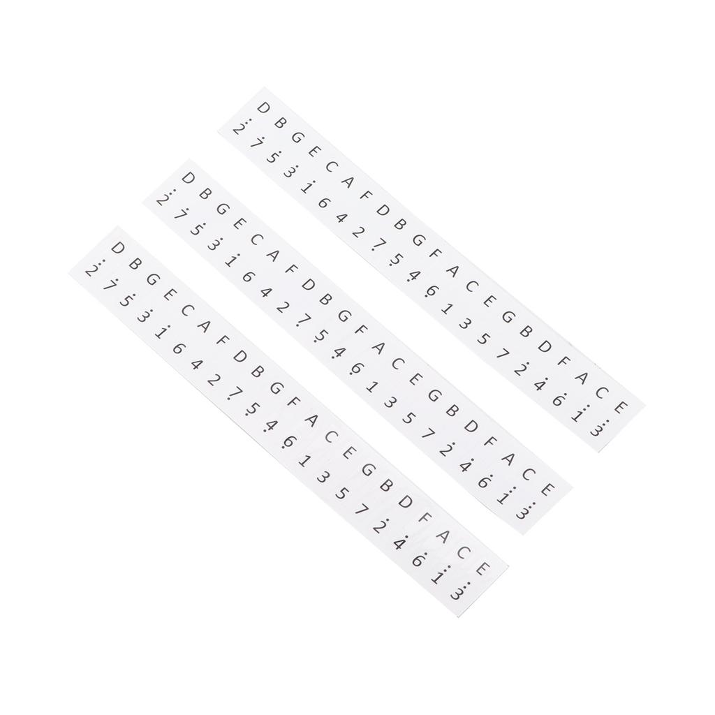 3Pcs Keys Stickers 17‑Key Kalimba Staff Labels Thumb Piano Button Musical Note Decoration