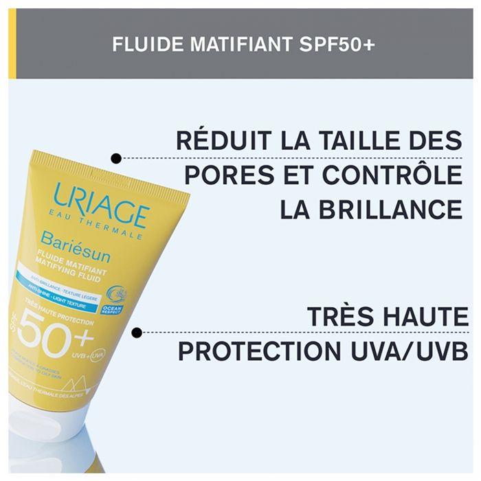 Fluide Solaire - URIAGE - Bariésun Mat - SPF50+ - Peaux Mixtes à Grasses - 50ml