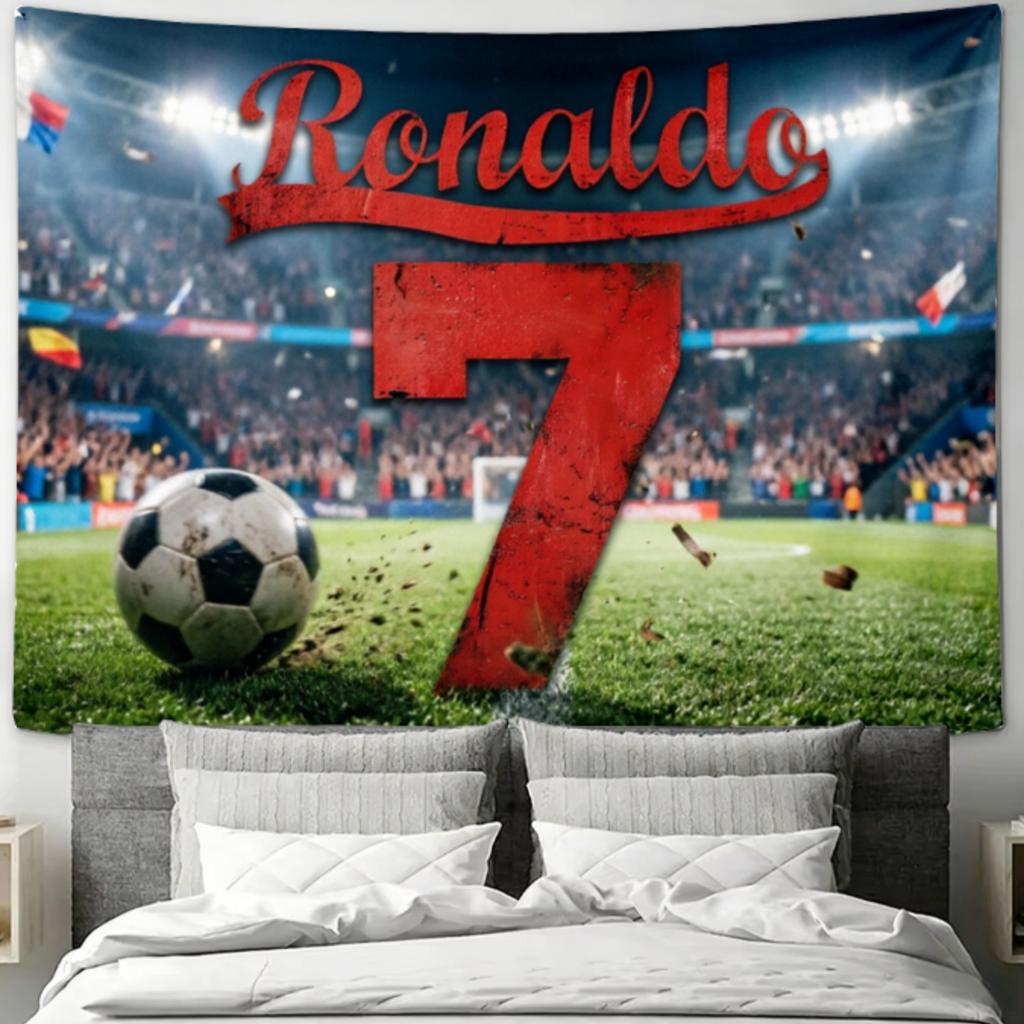 Portugal C Ronaldo Nr. 7 Unterstützerflagge Stil Wandteppich Für Spieltag Heimfan Dekoration Mehrere Größen Hohe Qualität Flachdruck Design
