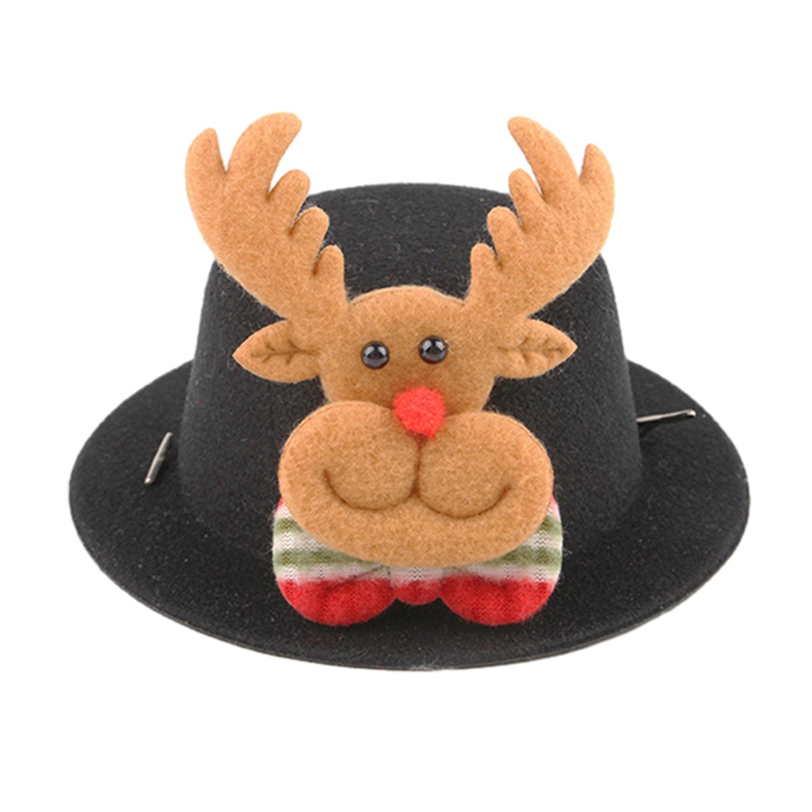 Dog Top Hat Dress Up Costume Photo Props Pet Cap Soft Horn Reindeer Top Hat Christmas Reindeer Theme Cosplay 1