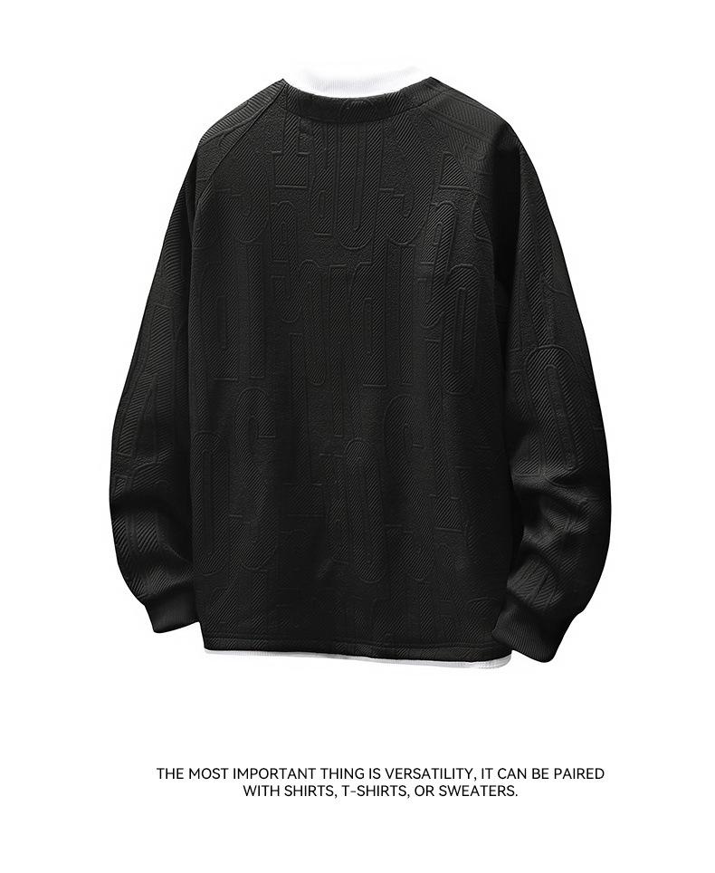 Men's Plus Size Fleece-Lined Two-Piece Style Hoodie - Autumn/Winter Casual Loose Fit