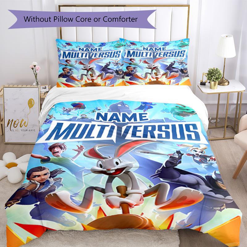 Warner Bros. Works (20) Customize Your Name Bedding Set Breathable Duvet Cover with Pillowcases Home Decoration Birthday Gift