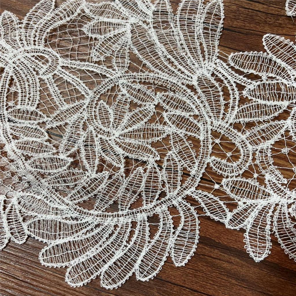 Neue Blatt Hohl Fischlinie Spitze Besatz: Handgefertigtes DIY-Hochzeitskleid, Kleid & Schleier Dekoration Zubehör