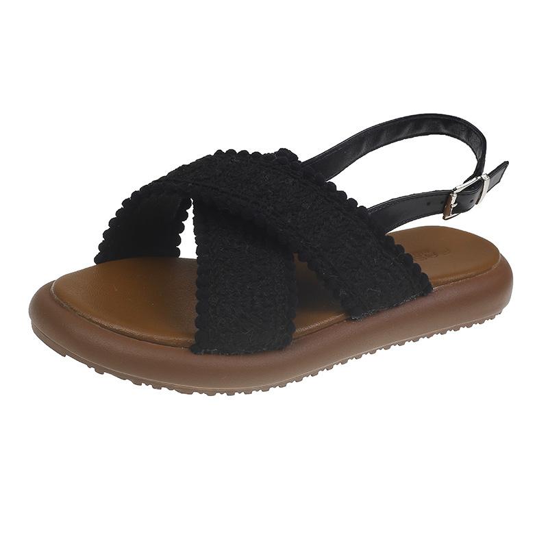 Flat sandals female summer wear new fairy style with skirt bohemian vacation seaside beach sandals