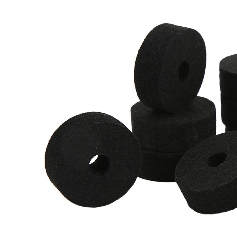 20PCS Felt Cymbal Felt Washer 4cm Diameter Cymbal Stand Parts Drum Set Accessory For Drummers чёрный