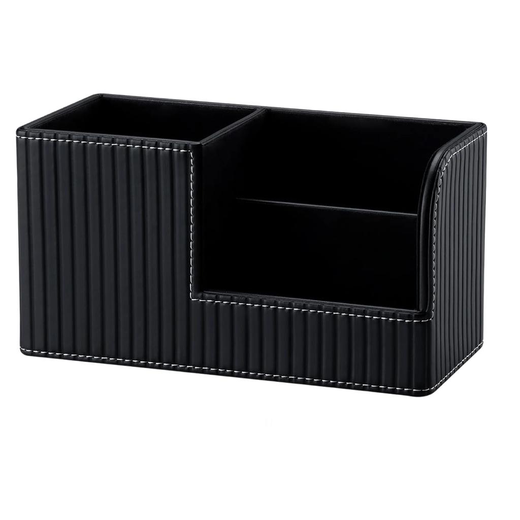 Desk Pen Storage Box Worker Supplies, Multifunctional Leather Storage Box