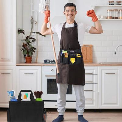 Tool Storage Bag with High-Density Nylon Waterproof Base Multiple Compartments Padded Shoulder Strap Tool Storage Pouch