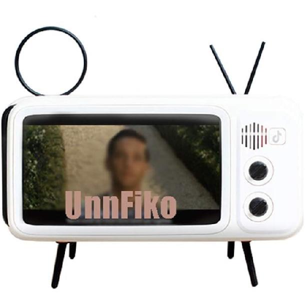 

UnnFiko Беспроводные Bluetooth-колонки, Подставка-держатель в ретро-телевизионном стиле, Мультяшный настольный кронштейн, Универсальный для Samsung iPhone 12 13 14 11 Pro Max TV White Bluetooth