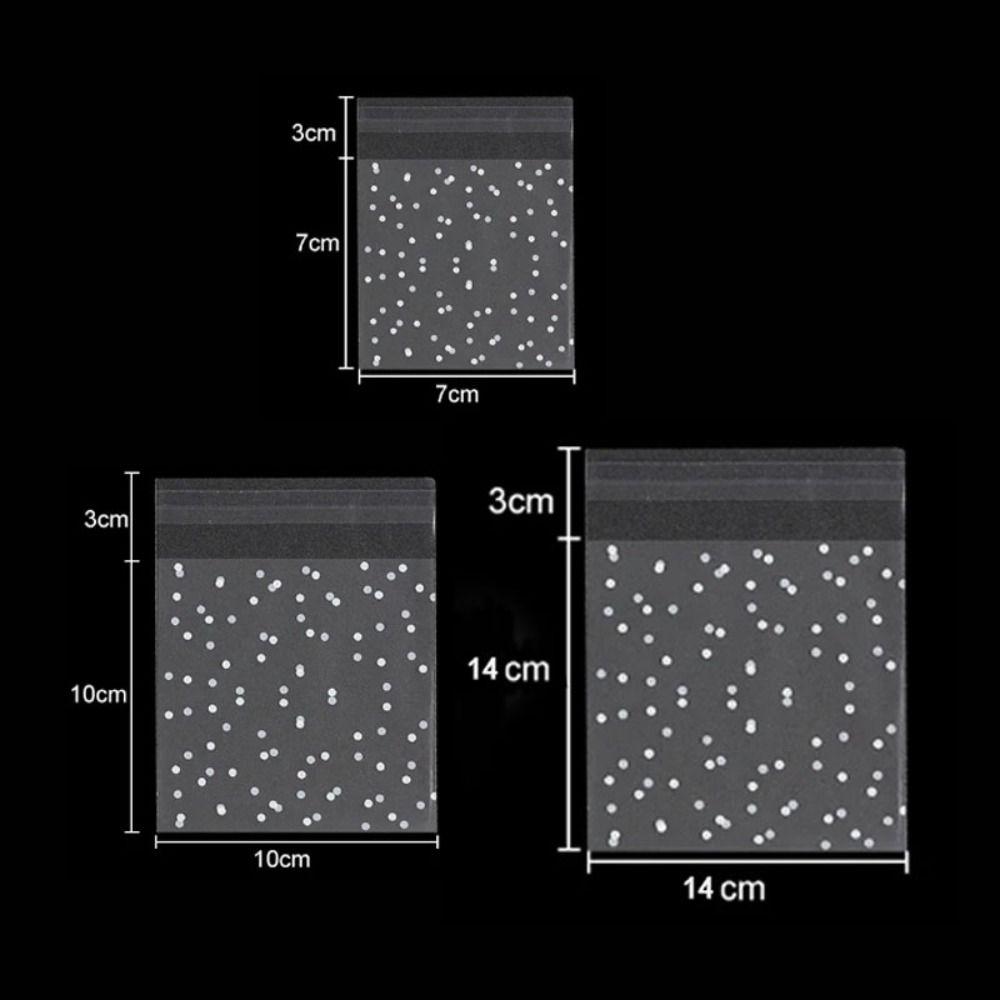 100pcs Self-adhesive Cookie Bag Transparent Gift Bag Baking Supplies Candy Bag  Cookies Packing