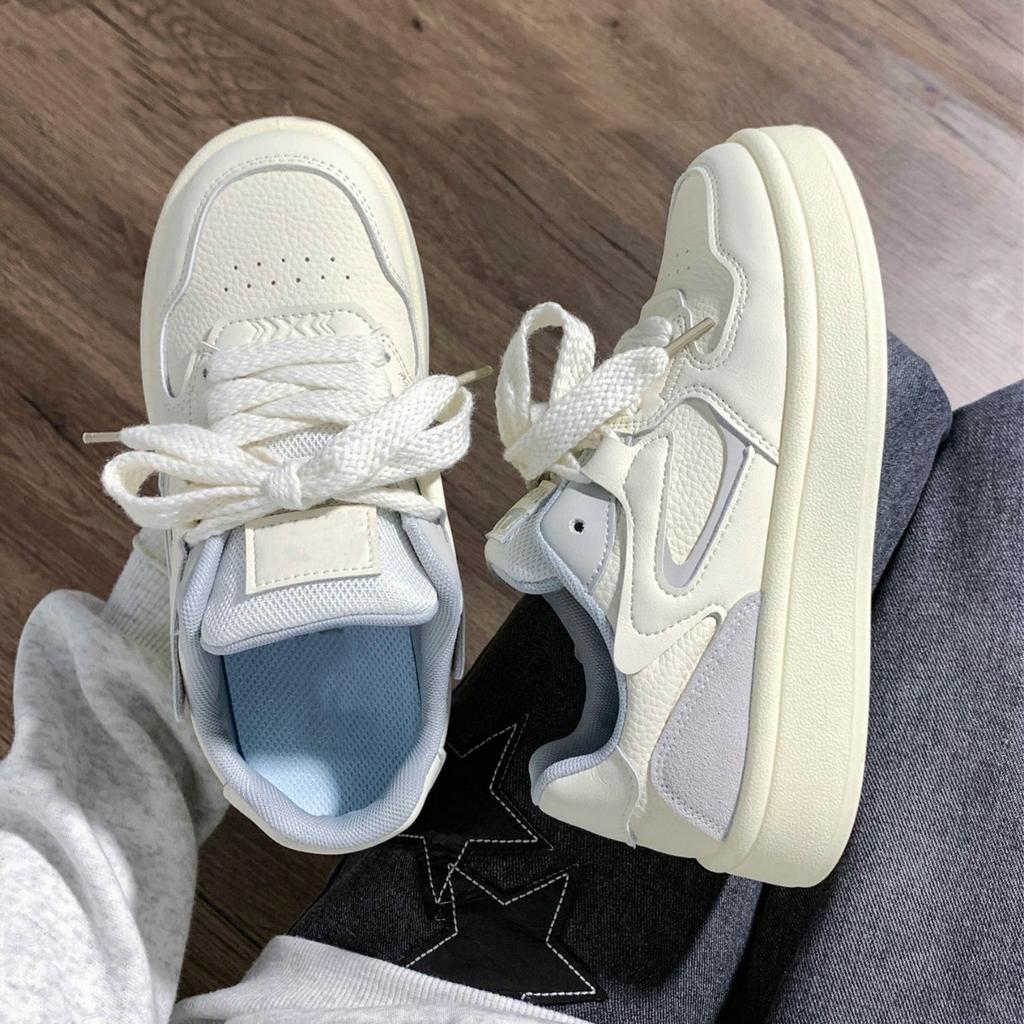 Girls little white shoes women's 2025 autumn new women's shoes retro platform student versatile shoes niche original board shoes