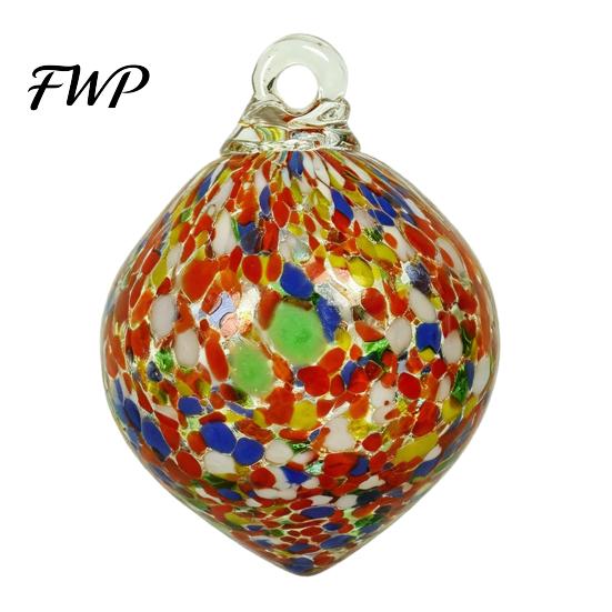 Colorful Holiday Tree Decorations Hand Blown Glass Ball Ornament, Christmas Hanging Decoration Decorative Spheres for Tree, Window, Patio, Garden,