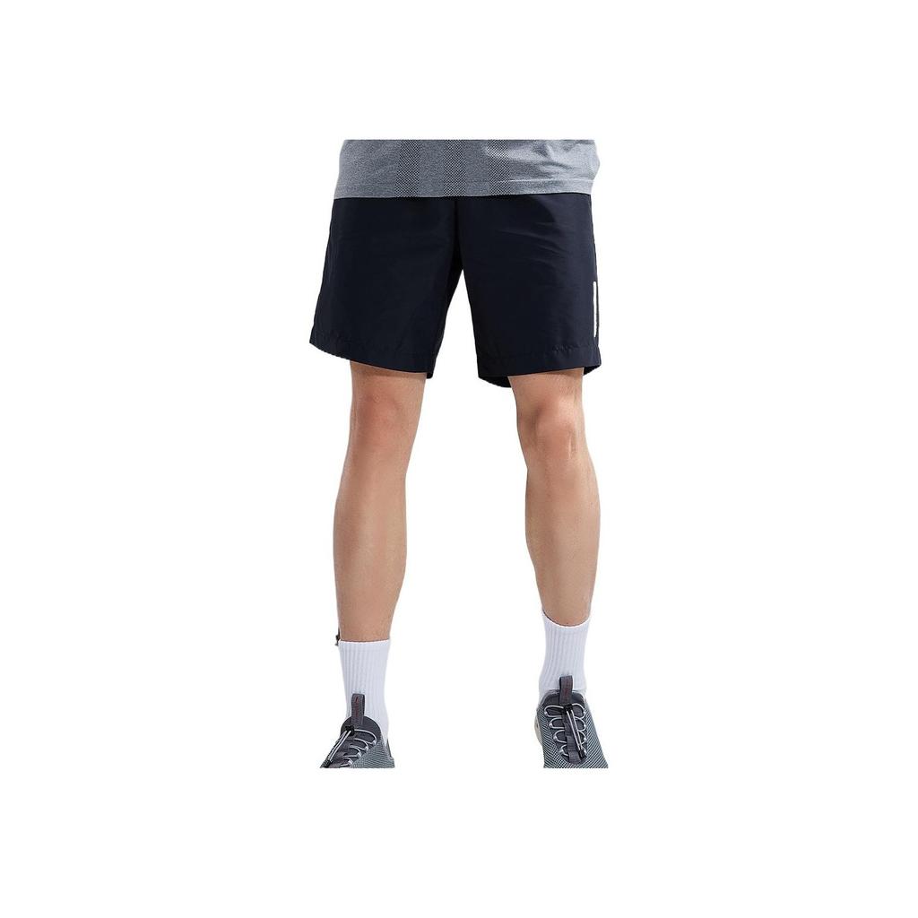 Li Ning Training Series Solid Color Elastic Breathable Cool Feel Five-Point Sports Shorts Men Shorts Black AKSR553-2