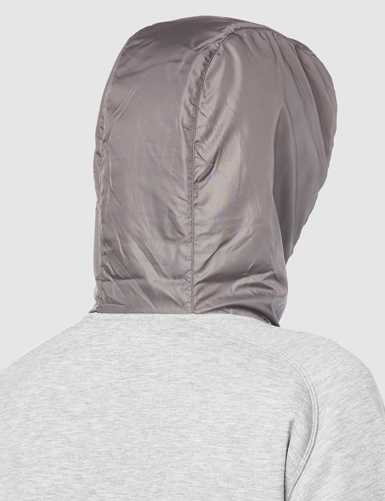 Champion Long Sleeve Techweave 3LS Zip Hooded Script Oxford Size M Men's Sweatshirt, Breathable, Stretch, Warm, Logo, Gray, (C3-WG101)