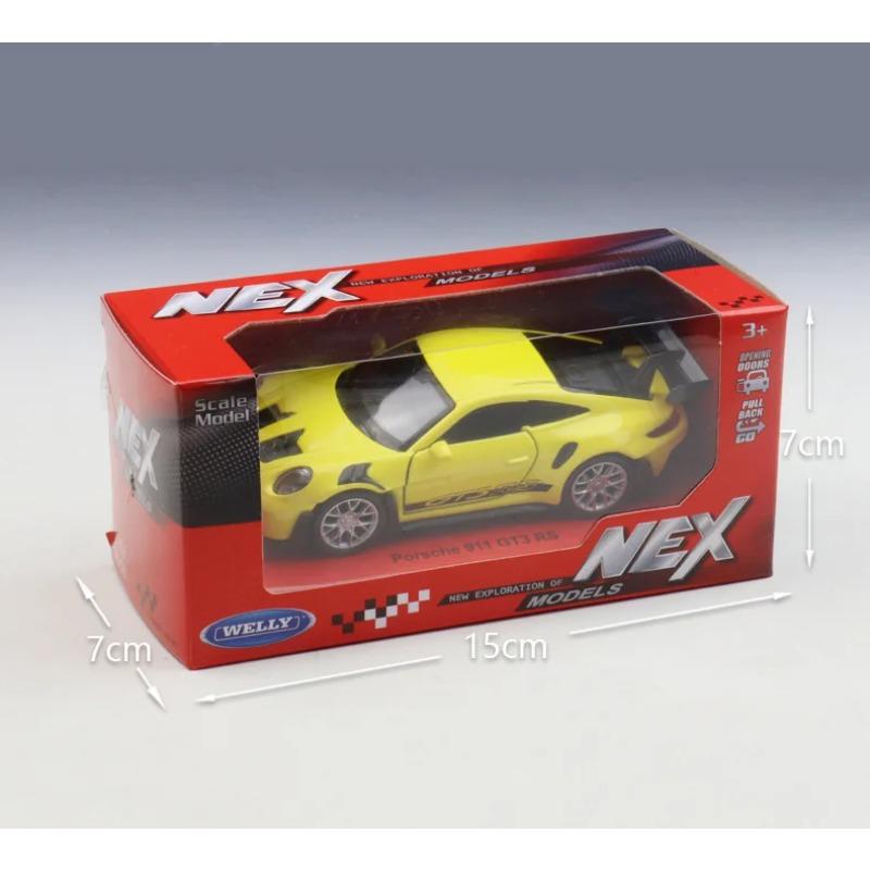 Welly 1/36 Porsche 911 GT3 RS Alloy Car Diecasts & Toy Vehicles Car Model Miniature Scale Model Car Toy for Children