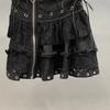 Lace Splicing Cake Skirt Skirt Women's Summer New Design Strap Zipper a Word Puffy Skirt