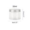 5pcs Aluminum Cap Sealed Cans PET Empty Transparent Plastic Bottles 15Sizes Wide Mouth Jar Oil Wax Packaging Container With Lids