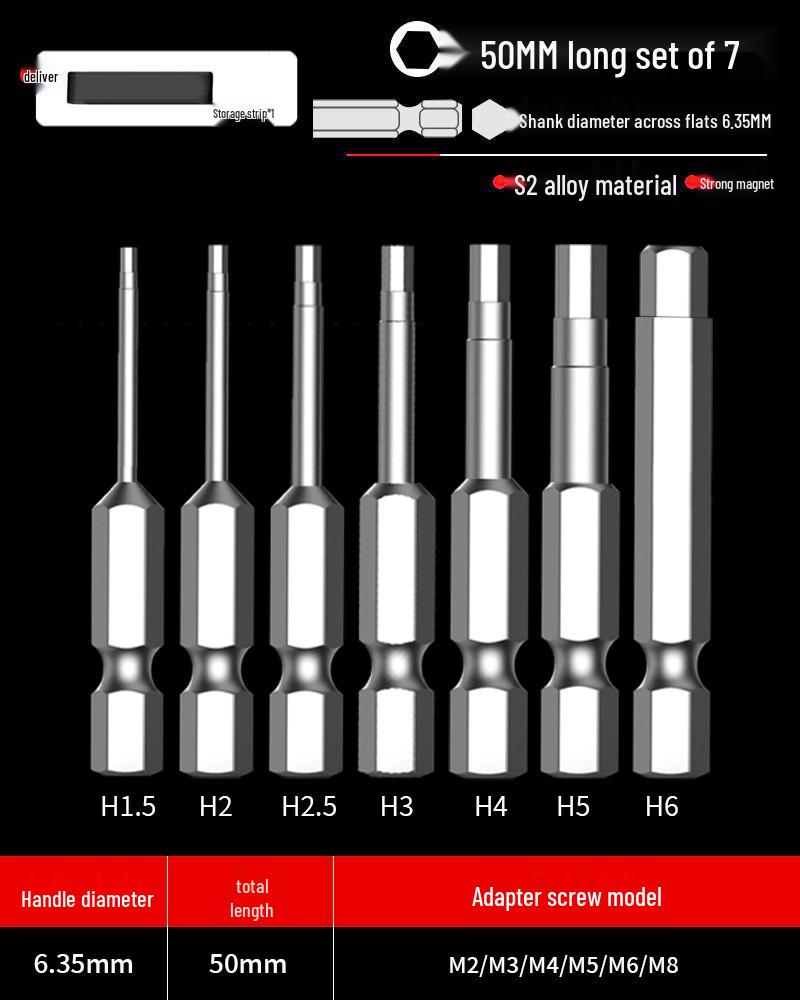 Hexagonal Driver Bit Extension for Screwdriver and Drill