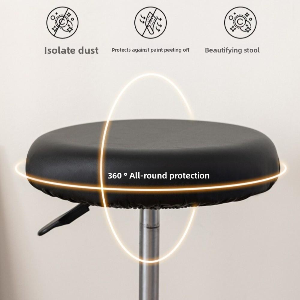 PU Leather Rotating Chair Slipcover Waterproof Bar Stool Chair Cover  for Restaurant Hotel