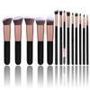 14Pcs Orange Rose Makeup Brush Set, Portable Soft Bristle Full Kit for Blush & Eyeshadow
